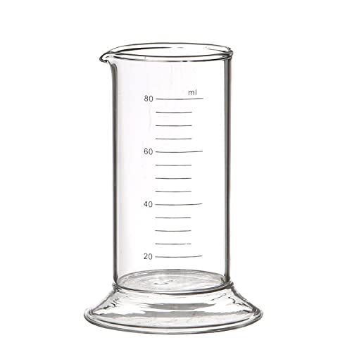 NaDeco Glasvase Messzylinder h. 11cm Ø 8cm Labor Vase Laborglas Zylinder Glasbecher Zylinder Glas Pflanzenglas Glasvase Pflanzgefäß von NaDeco