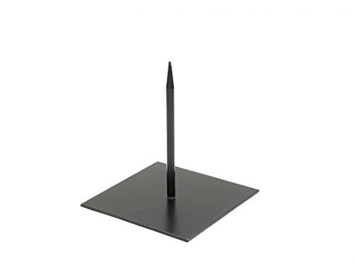 NaDeco Metallständer in Schwarz, Maße 12x12cm | Dekoständer | Objektständer | Skulpturständer | Metallständer mit Fuß | Metallständer für Skulpturen von NaDeco