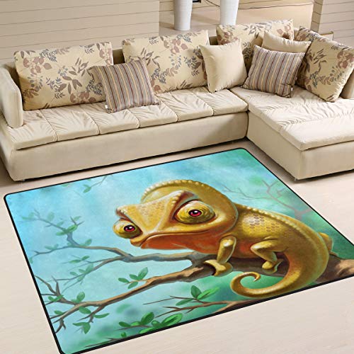 Naanle Teppich mit niedlichem Tiermotiv, rutschfest, für Wohnzimmer, Esszimmer, Schlafzimmer, Küche, 120 x 160 cm, mehrfarbig, 120 x 160 cm(4' x 5') von Naanle