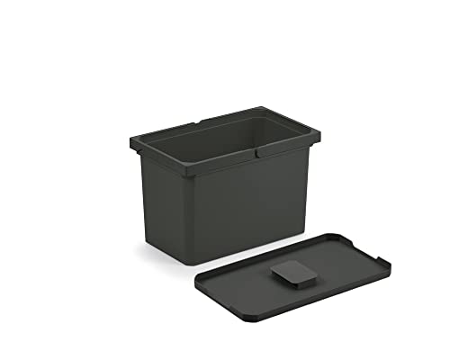 Naber Mülleimer mit Deckel | Modell 8013320 | Volumen 16L | 230 x 382 x 256 mm | Kunststoff Anthrazit von Naber