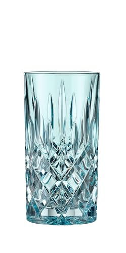 Nachtmann 2-teiliges Longdrinkgläser-Set, Blaue Cocktailgläser, Kristallglas, 395 ml, Aqua, Noblesse, 105710 von Nachtmann