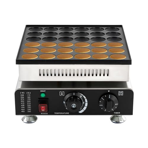 Pancake Maschine Commercial Elektrischer Poffertjes Maker mit 36cher Gusseisen Pfannkuchenautomat Mini Pfannkuchen Waffeleisen Maschine mit Antihaftbeschichtung von NadineDutol