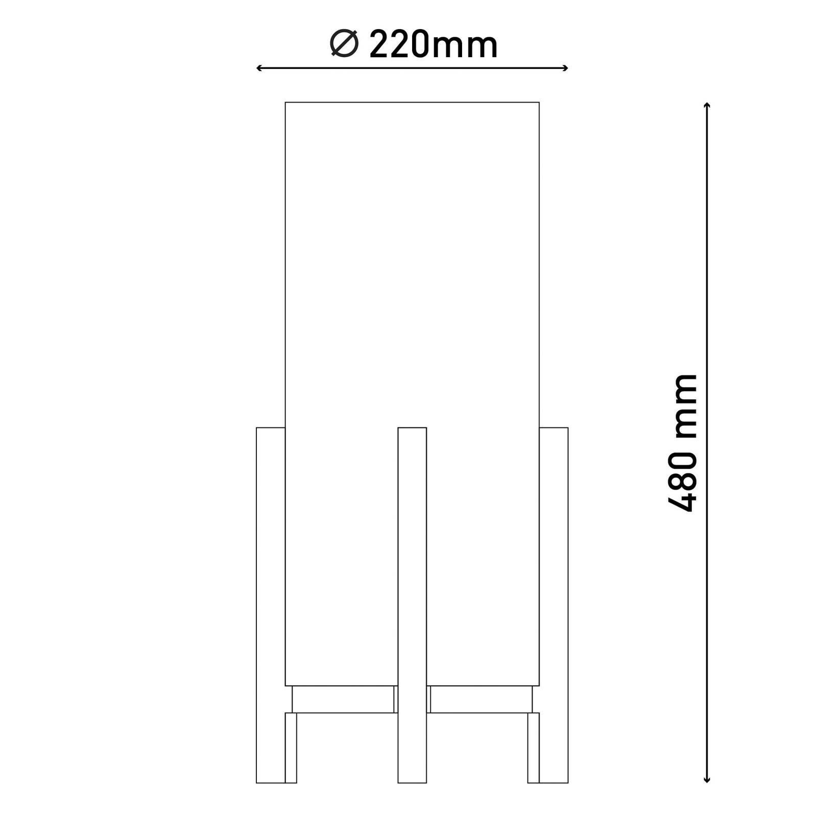 LED-Tischleuchte Madita, Höhe 48 cm, natur/weiß von Naeve Leuchten