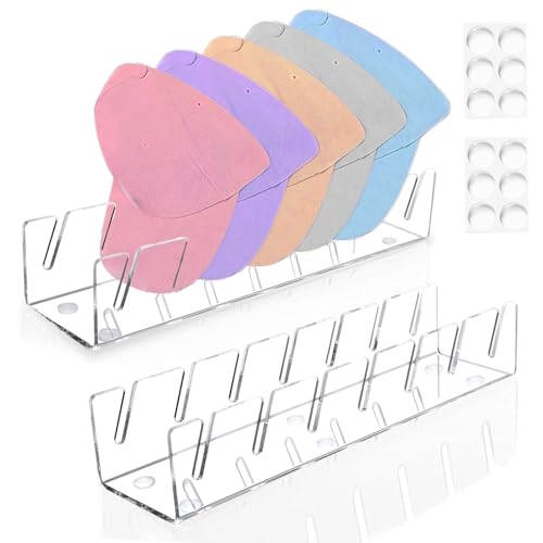 Nafafosa 2 Stück Cap Halter, Acryl Kappenhalter für Baseballmützen, Cap Halterung für 7 Baseballmützen, Keine Installation Hut Ständer für Schlafzimmer Kleiderschrank Kommode Nafafosa 2 Stück Cap Halter, Acryl Kappenhalter für Baseballmützen, Cap Halterung für 7 Baseballmützen, Keine Installation Hut Ständer für Schlafzimmer Kleiderschrank Kommode von Nafafosa
