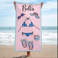 Personalisierte Strandtücher, Strandtuch Mit Individuellem Namen, Handtuch Text, Individuelle Pool-Reise-Strand - Und Badetücher Für Kinder von NaisiDesign