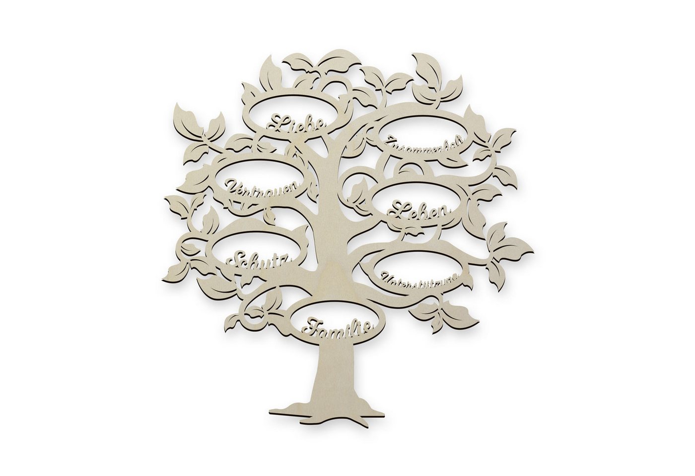 Namofactur 3D-Wandtattoo Holz Wandbild 'Familie Baum' Wanddeko, Wanddekoration Familien Stammbaum, Wandgestaltung für dein Wohnzimmer von Namofactur