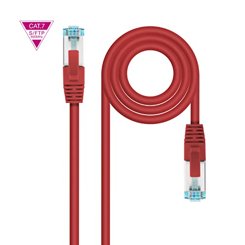 Nanocable 10.20.1702-R - Netzwerkkabel Kat.7 600MHZ LSZH SFTP PIMF AWG26, Rot, 2 m von NANOCABLE