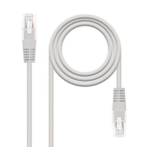 Nanocable 10.20.1302 - Netzwerkkabel Ethernet RJ45 LSZH Cat.6 UTP, AWG24, 100% Kupfer, allogenfrei, Grau, 2.0 mts von NANOCABLE