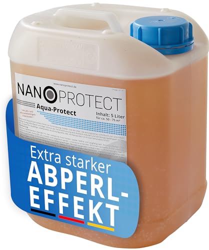 Nanoprotect Aqua-Protect | Holzimprägnierung mit Abperleffekt gegen Nässeaufnahme und Verschmutzung | 5 Liter für ca. 50-75 m² | Wasserbasiert | Für alle Holzarten von Nanoprotect