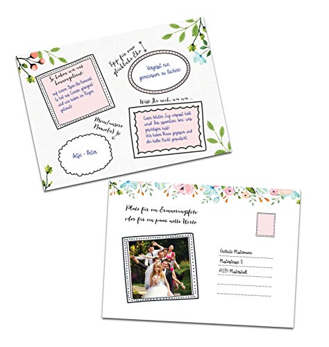 Nastami 50 Gästebuchkarten zum Versenden - Hochzeitsspiel von Nastami