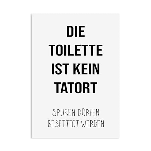 Nastami Poster Badezimmer Spruch Poster Toilette Geschenk Einzug (Tatort, DIN A3) von Nastami