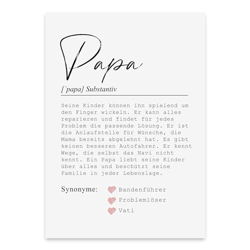 Poster DEFINITION personalisiert mit Namen als Geschenk (Papa, DIN A4) von Nastami