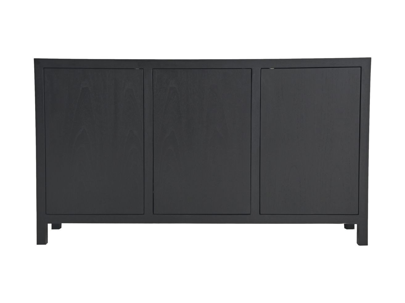 Natur24 Kommode Kommode 150 x 42 x 85 cm Teakholz Schwarz Schrank Sideboard von Natur24