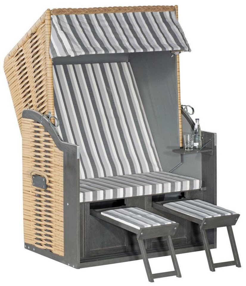 Natur24 Strandkorb Rustikal 15Z Gartenstrandkorb 2-sitzer Akazienholz Grau, BxTxH: 120x80x160 cm, 71155424 Natur24 Strandkorb Rustikal 15Z Gartenstrandkorb 2-sitzer Akazienholz Grau, BxTxH: 120x80x160 cm, 71155424 von Natur24