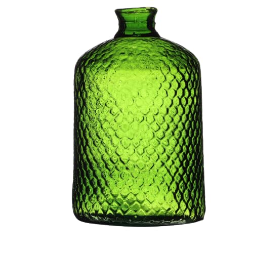 NATURAL LIVING VASE Serena 5L SMARAGDGRÜN AUS RECYCELTEM Glas D18,5CM X H31CM von Urban Living