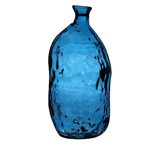 NATURAL LIVING VASE LEA 13,6L Saphir AUS RECYCELTEM Glas Durchmesser 25CM X H51CM von Urban Living