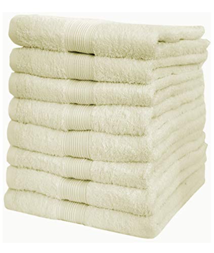 NatureMark NM-HT0861 Frottier Handtücher, 8-er Pack, 50 x 100 cm, 100% Baumwolle, Natur/Creme von NatureMark