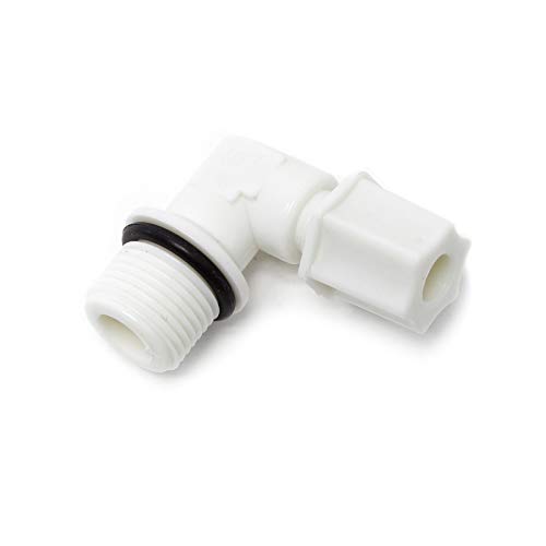 Naturewater 90° Jaco Fitting für Schlauch 6,35 mm (1/4") und mit 16,41 mm (3/8") AG, für Trinkwasser Ultrafiltration Mikrofilter Umkehrosmose (RO) von Naturewater