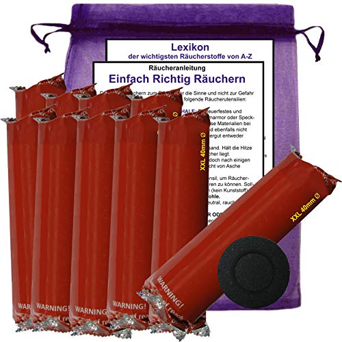RÄUCHERKOHLE groß 40mm ∅ Premium 100x Schnellzünder rauchfrei rußfrei Tabletten zum RÄUCHERN für JEDES Räucherwerk. 10 Rollen mit Räucheranleitung und Stofftäschchen 95840-KL10 RÄUCHERKOHLE groß 40mm ∅ Premium 100x Schnellzünder rauchfrei rußfrei Tabletten zum RÄUCHERN für JEDES Räucherwerk. 10 Rollen mit Räucheranleitung und Stofftäschchen 95840-KL10 von Naturheilmittel Heilsteine Methusalem GmbH Neu-Ulm