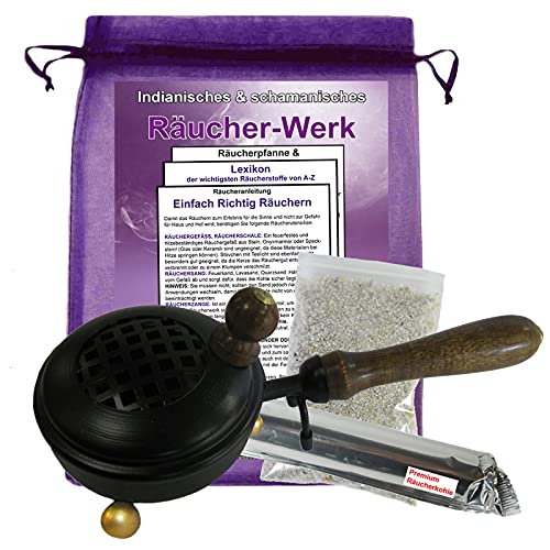 RÄUCHERPFANNE & WEIHRAUCHBRENNER 21cm mit Griff 7-TLG Set zum AUSRÄUCHERN für Räucherwerk. Räuchergefäß, Räucherschale, Räucherstövchen & Räucherstäbchenhalter in EINEM mit ZUBEHÖR. 3165G-1 RÄUCHERPFANNE & WEIHRAUCHBRENNER 21cm mit Griff 7-TLG Set zum AUSRÄUCHERN für Räucherwerk. Räuchergefäß, Räucherschale, Räucherstövchen & Räucherstäbchenhalter in EINEM mit ZUBEHÖR. 3165G-1 von Naturheilmittel Heilsteine Methusalem GmbH Neu-Ulm