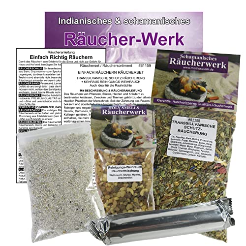 RÄUCHERWERK 6-TLG Räucherset TRANSSILVANISCHE Schutz-RÄUCHERUNG + KEHRAUS REINIGUNGS-WEIHRAUCH. 2 x Räuchermischungen, ZUBEHÖR, Anleitung. 81159 RÄUCHERWERK 6-TLG Räucherset TRANSSILVANISCHE Schutz-RÄUCHERUNG + KEHRAUS REINIGUNGS-WEIHRAUCH. 2 x Räuchermischungen, ZUBEHÖR, Anleitung. 81159 von Naturheilmittel Heilsteine Methusalem GmbH Neu-Ulm