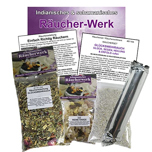 RÄUCHERWERK 6-TLG RÄUCHERSET GLÜCKSWEIHRAUCH zum herbei RUFEN von GLÜCK + SEGEN + HEILUNG + Erfolg. 2 x Räuchermischungen + Räucherwerk + ZUBEHÖR + Anleitung. 81164 RÄUCHERWERK 6-TLG RÄUCHERSET GLÜCKSWEIHRAUCH zum herbei RUFEN von GLÜCK + SEGEN + HEILUNG + Erfolg. 2 x Räuchermischungen + Räucherwerk + ZUBEHÖR + Anleitung. 81164 von Naturheilmittel Heilsteine Methusalem GmbH Neu-Ulm
