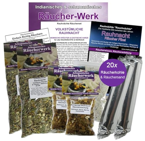 Naturheilmittel Heilsteine Methusalem Neu-Ulm RAUHNÄCHTE 10-TLG Räucherset zum AUSRÄUCHERN. Räuchermischung mit Weihrauch + Styrax Myrrhe UVM.4X Räuchermischung,6X ZUBEHÖR Rauhnachtfibel,81268 RWR-X4 Naturheilmittel Heilsteine Methusalem Neu-Ulm RAUHNÄCHTE 10-TLG Räucherset zum AUSRÄUCHERN. Räuchermischung mit Weihrauch + Styrax Myrrhe UVM.4X Räuchermischung,6X ZUBEHÖR Rauhnachtfibel,81268 RWR-X4 von Naturheilmittel Heilsteine Methusalem GmbH Neu-Ulm