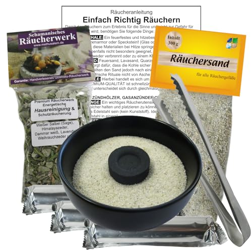 Räuchern-Starter-Set 8-TLG für jedes Räucherwerk + Räucherung Hausreinigung & Schutzräucherung 30 x Räucherkohle + 8cm Räucherschale + Zange + ZUBEHÖR. 81116-3S Räuchern-Starter-Set 8-TLG für jedes Räucherwerk + Räucherung Hausreinigung & Schutzräucherung 30 x Räucherkohle + 8cm Räucherschale + Zange + ZUBEHÖR. 81116-3S von Naturheilmittel Heilsteine Methusalem GmbH Neu-Ulm