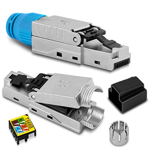 Netzwerk Stecker Cat8 Cat 8.1 RJ45 werkzeuglos Netzwerkstecker Cat6a Cat6 Cat7 Cat5 LAN Kabel ohne Werkzeug werkzeugfrei Crimpstecker für Netzwerkkabel, Menge:1 Stück, Auswahl:Stecker CAT8/CAT8.1 von NAUCI