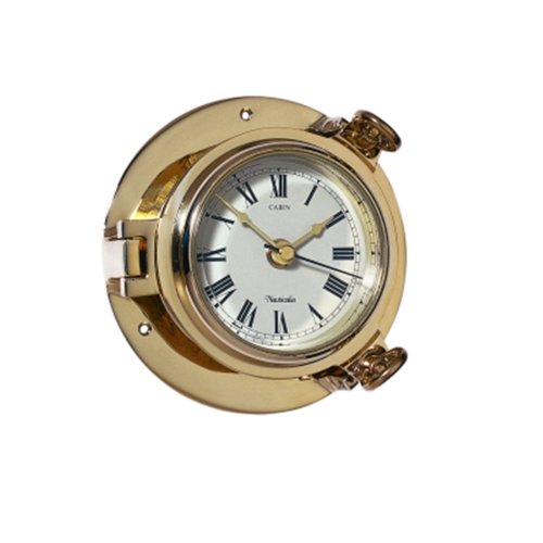 Nauticalia Uhr aus Messing, 14 cm, 14,5 cm von Nauticalia