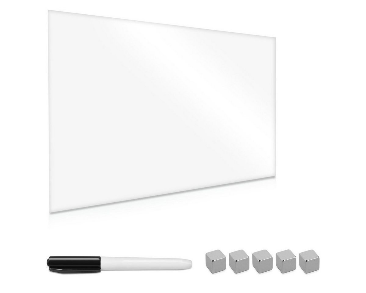 Navaris Magnettafel Magnetboard aus Glas - 60x40 cm magnetisch, inkl. Magnete und Stift, (1-tlg) von Navaris