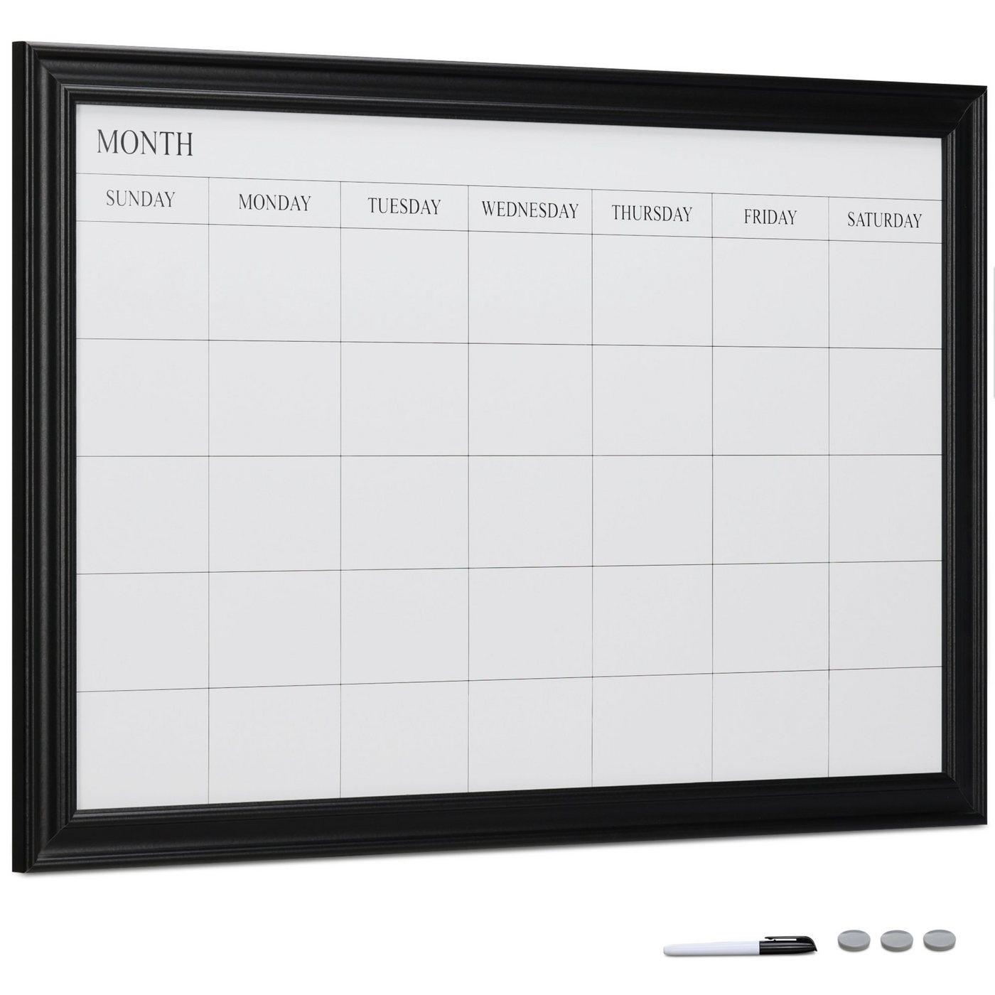 Navaris Magnettafel Magnetisches Whiteboard mit Rahmen - 90 x 60 cm magnetisch, (1-tlg) von Navaris