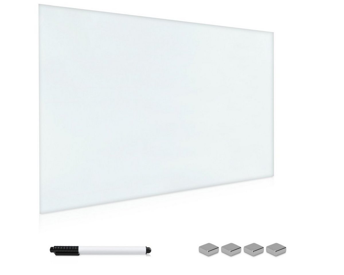 Navaris Magnettafel Magnettafel aus Glas - 60x40 cm - inkl. Magnete/Stift/Halterung, (1-tlg) von Navaris