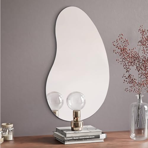 Navaris gewellter Spiegel groß - Deko Spiegel Wavy asymmetrisch - 30 x 60 cm - unregelmäßiger Wandspiegel für Wohnzimmer Badezimmer Flur - Wanddeko von Navaris