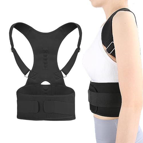 Neamou Rückenstütze für die Körperhaltung, Rückenstützgürtel, Magnetische Lendengurt-Rückenstütze, Verstellbarer Lordosenstützgürtel, Wirbelsäulenkorrektur-Rückenglätter, Haltungsstütze für den oberen von Neamou