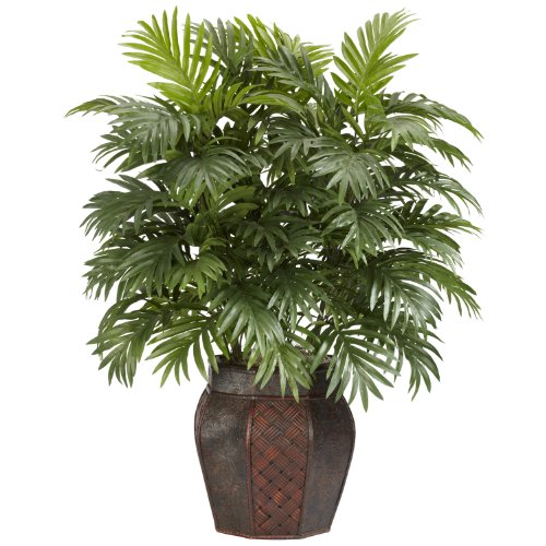 Nearly Natural Areca Palme mit Vase, Seide, 106,7 x 27,9 x 27,9 cm, Grün - 6651 von Nearly Natural