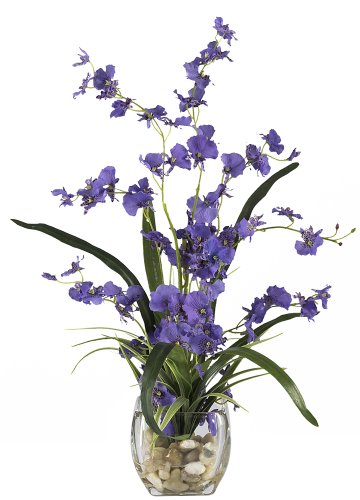 Nearly Natural Fast Natur 1119-pp Dancing Lady Orchidee Liquid Illusion Silk Flower Arrangement, Violett von Nearly Natural