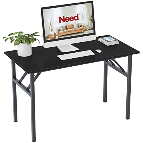 Need Klapptisch Computertisch Schreibtisch Klassischer Klappbarer Tisch 120CM aus Holzwerkstoffen und Metallframe,Konferenztische,PC Tisch Bürotisch Esstisch für Zuhause und Büro,120 * 60CM,AC5CB von Need