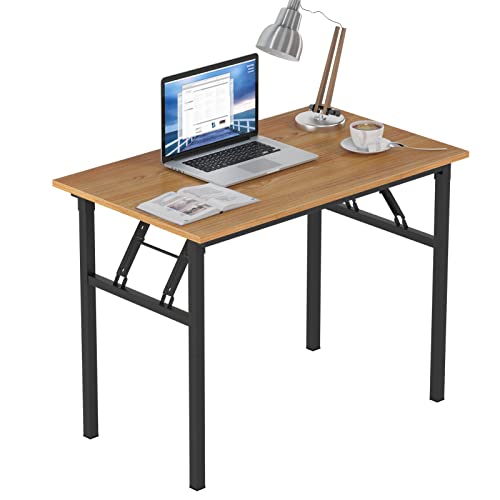 Need Klapptisch kleiner Computertisch Schreibtisch 100CM Klappbar und Montagefrei,Tisch aus E1 Holzwerkstoffen und Stahlrahmen,Konferenztische,PC Tisch Bürotisch Esstisch für Zuhause und Büro,100*60CM von Need