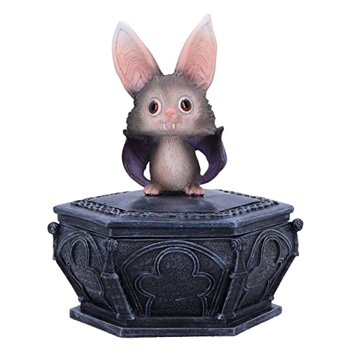 Nemesis Now Batty Box 15,2 cm, Harz, schwarz, Gothic-Fledermaus-Box, Aufbewahrungsbox, gotische Geschenkware, aus feinstem Kunstharz gegossen, handbemalt von Nemesis Now