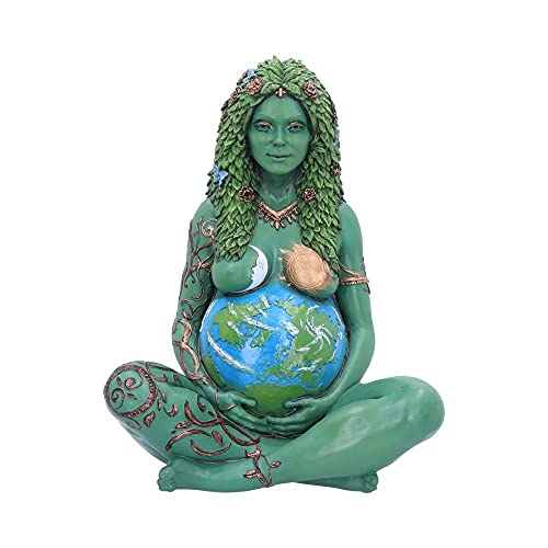 Nemesis Now Large Ethereal Mother Earth Painted Figurine Große ägliche Mutter Erde Gaia Art Statue bemalte Figur, Harz, grün, 30 cm von Nemesis Now