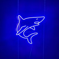 Hai Neonschild - Led-Neonschild, Wanddekoration, Wandschild, Meer-Neonschild, Fisch-Neonschild, Natur-Neonschild, Ozean-Neon, Schlafzimmerlicht von NeonEvent