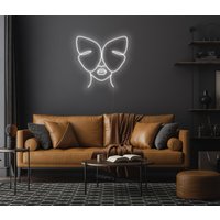 Mädchen Gesicht Neon Schild - Led Schild, Geschenk Für Sie, Schmetterling Neon, Wanddekoration, Wandschild, Schlafzimmer Mädchen, Natur Zeichen von NeonEvent