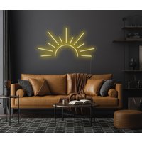 Sonne Neon Schild - Led Schild, Wand Dekor, Sonnenuntergang Sonnenaufgang Natur Led von NeonEvent