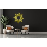Sonne Neon Schild - Led Schild, Wanddekoration, Wandschild, Sonnenuntergang Led Sonnenaufgang Zeichen, Suny Natur Space von NeonEvent