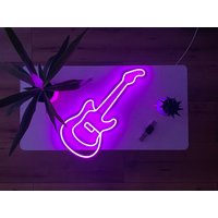 Gitarre Leuchte Leuchtreklame Zeichen Led Logo Wand-Dekor Raumdekoration Geschenk Neon Schlafzimmer von NeonOnShop