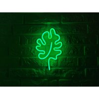 Grünes Blatt Neon Geschenk Nachtlicht Led Licht Schild Kinderzimmer Monstera Dekor Tisch Wand Deko Für Baby Schlafzimmer von NeonOnShop