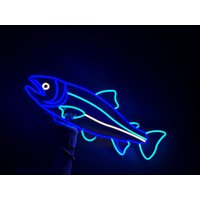 Lachs Fisch Neon Leuchtreklame Dekor Led Meer Art Licht Zeichen Logo Sailor Wand-Dekor-Neon Sign Party Raumdekoration Schlafzimmer von NeonOnShop