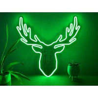 Reh Neon Wand Dekor Schild Led Hirsch Jagd Art Lichtschild Logo Custom Party Raum Dekoration Schlafzimmer von NeonOnShop