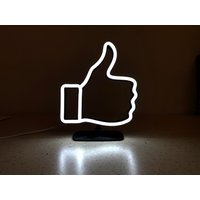 Wie Daumen Hoch Neon Schreibtisch Leuchte Leuchtreklame Led Gitarre Kunst Licht Zeichen Logo Tisch Dekor Benutzerdefinierte Geschenk Schlafzimmer von NeonOnShop